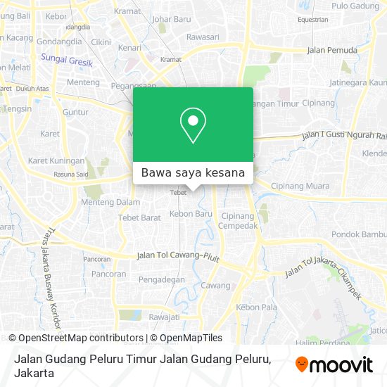 Peta Jalan Gudang Peluru Timur Jalan Gudang Peluru