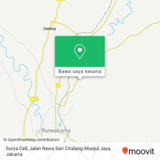Peta Surya Cell, Jalan Rawa Sari Citalang-Munjul Jaya