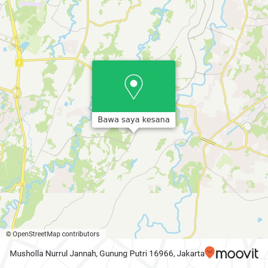 Peta Musholla Nurrul Jannah, Gunung Putri 16966