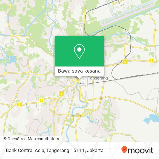 Peta Bank Central Asia, Tangerang 15111