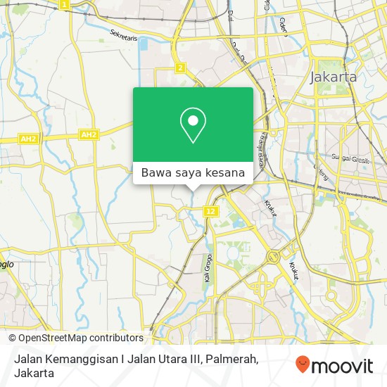 Peta Jalan Kemanggisan I Jalan Utara III, Palmerah