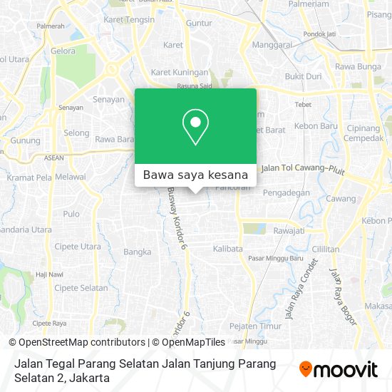 Peta Jalan Tegal Parang Selatan Jalan Tanjung Parang Selatan 2
