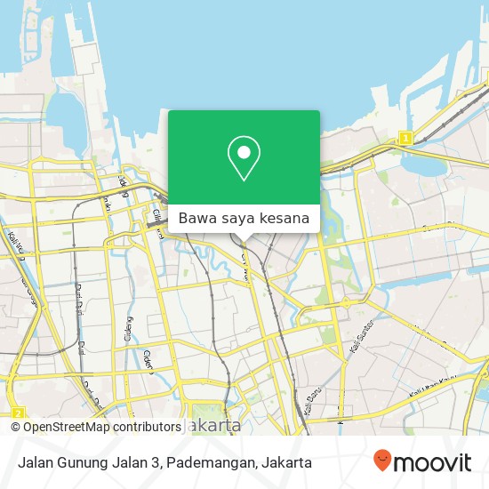 Peta Jalan Gunung Jalan 3, Pademangan