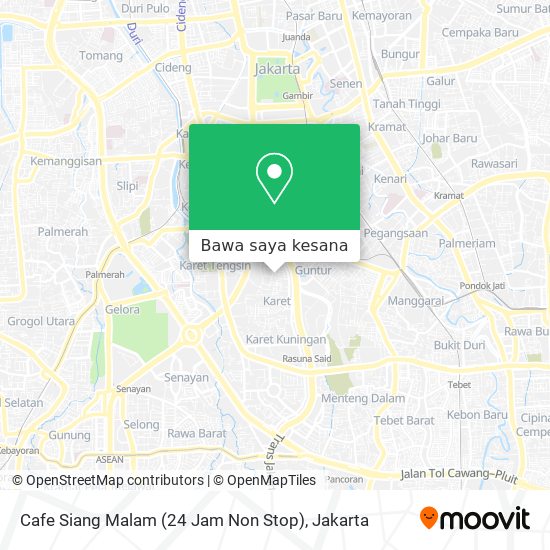 Peta Cafe Siang Malam (24 Jam Non Stop)