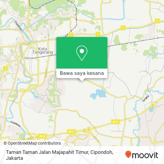 Peta Taman Taman Jalan Majapahit Timur, Cipondoh