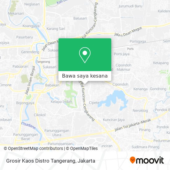 Peta Grosir Kaos Distro Tangerang