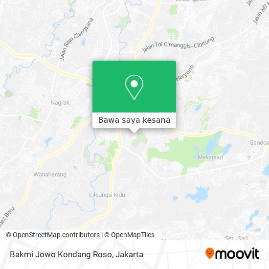 Peta Bakmi Jowo Kondang Roso