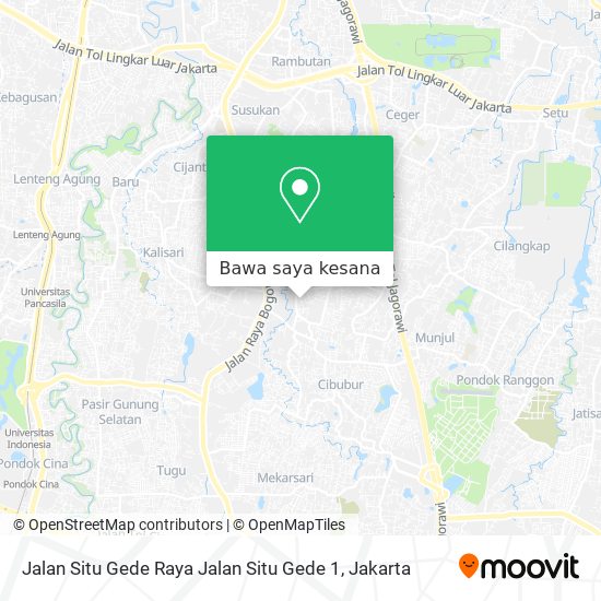 Peta Jalan Situ Gede Raya Jalan Situ Gede 1