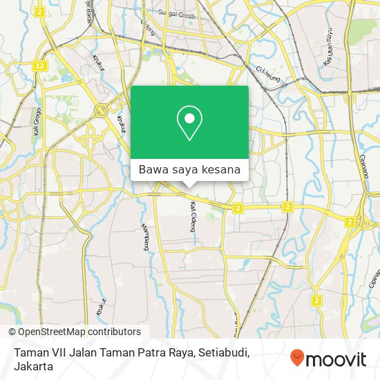 Peta Taman VII Jalan Taman Patra Raya, Setiabudi