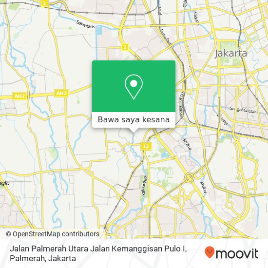 Peta Jalan Palmerah Utara Jalan Kemanggisan Pulo I, Palmerah