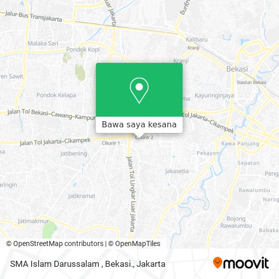 Peta SMA Islam Darussalam , Bekasi.