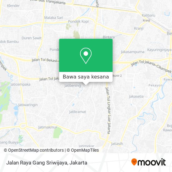 Peta Jalan Raya Gang Sriwijaya