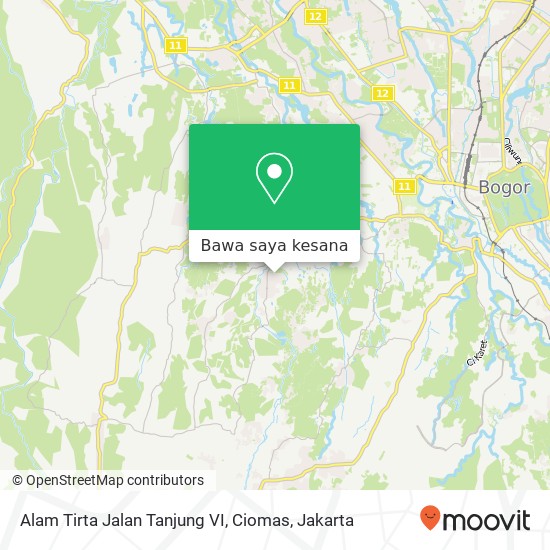 Peta Alam Tirta Jalan Tanjung VI, Ciomas