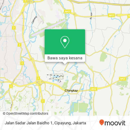 Peta Jalan Sadar Jalan Baidho 1, Cipayung