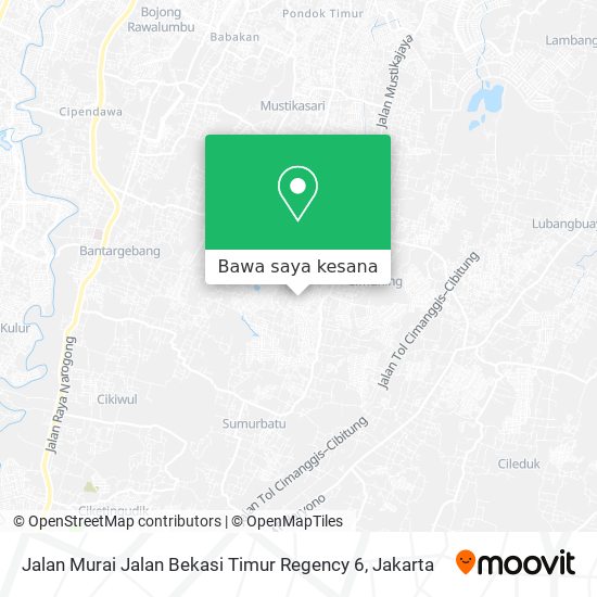 Peta Jalan Murai Jalan Bekasi Timur Regency 6