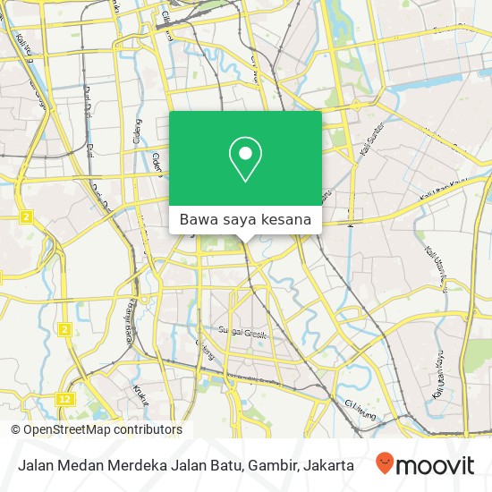 Peta Jalan Medan Merdeka Jalan Batu, Gambir