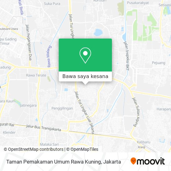 Peta Taman Pemakaman Umum Rawa Kuning