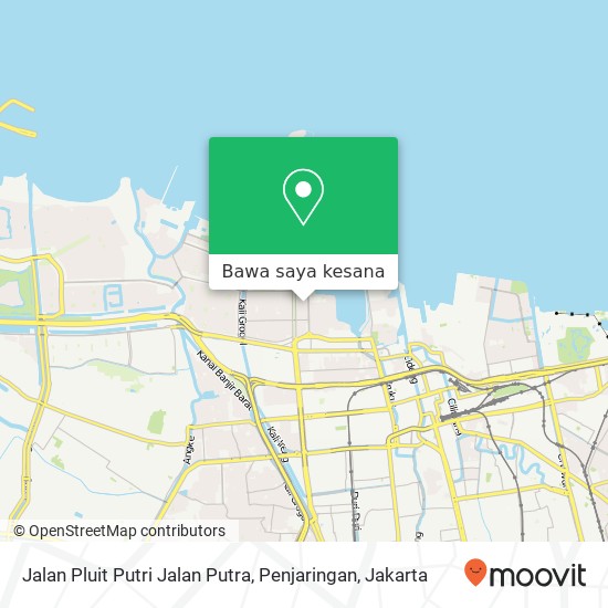 Peta Jalan Pluit Putri Jalan Putra, Penjaringan