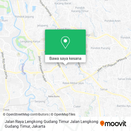 Peta Jalan Raya Lengkong Gudang Timur Jalan Lengkong Gudang Timur