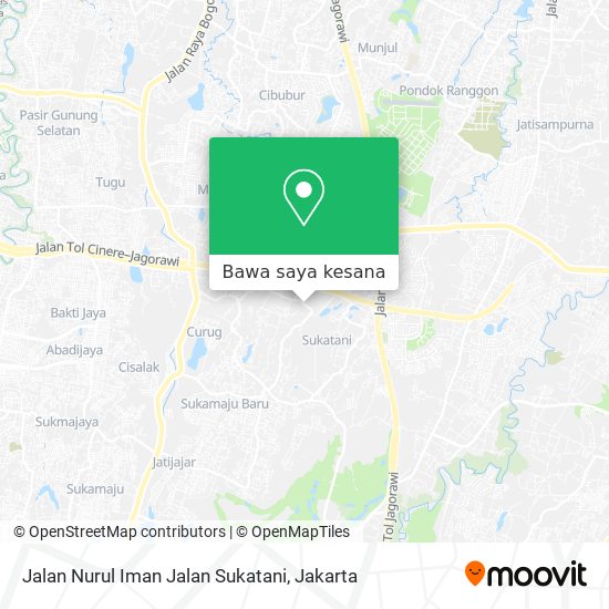 Peta Jalan Nurul Iman Jalan Sukatani