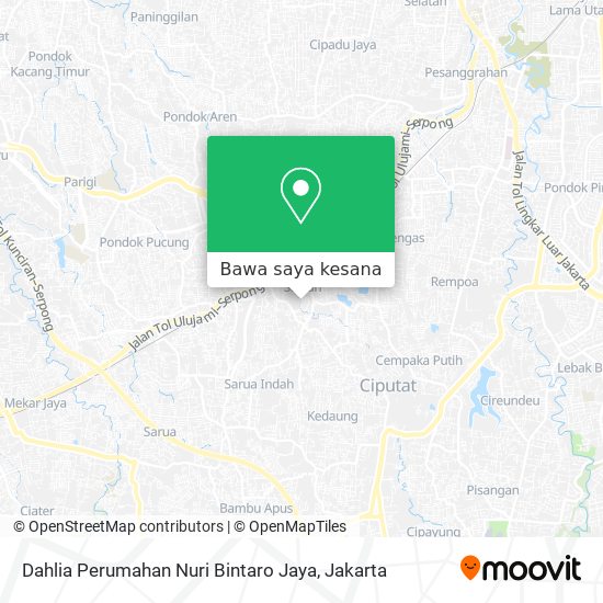 Peta Dahlia Perumahan Nuri Bintaro Jaya