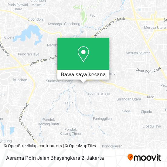 Peta Asrama Polri Jalan Bhayangkara 2