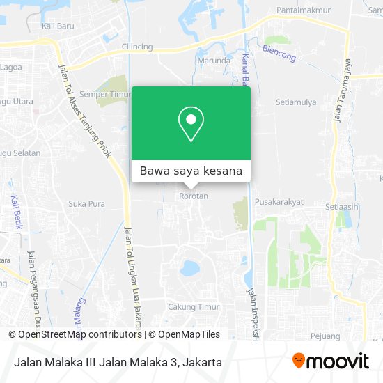 Peta Jalan Malaka III Jalan Malaka 3