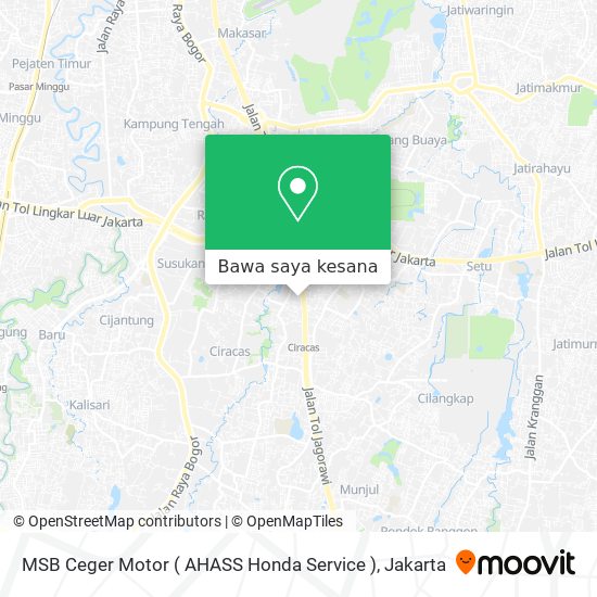 Peta MSB Ceger Motor ( AHASS Honda Service )
