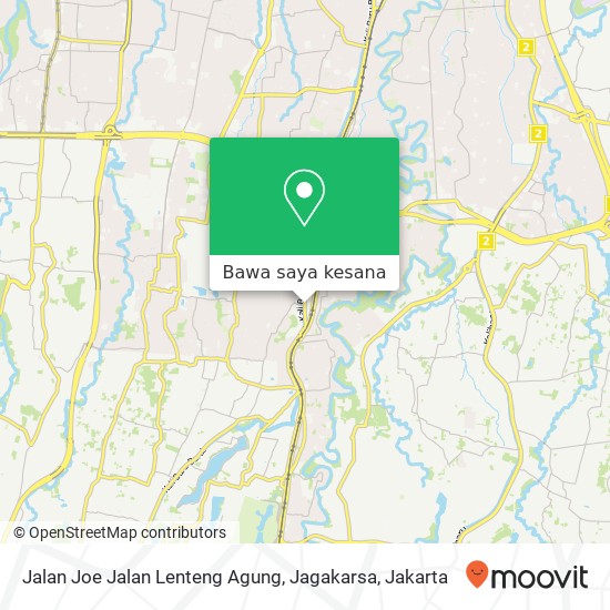 Peta Jalan Joe Jalan Lenteng Agung, Jagakarsa