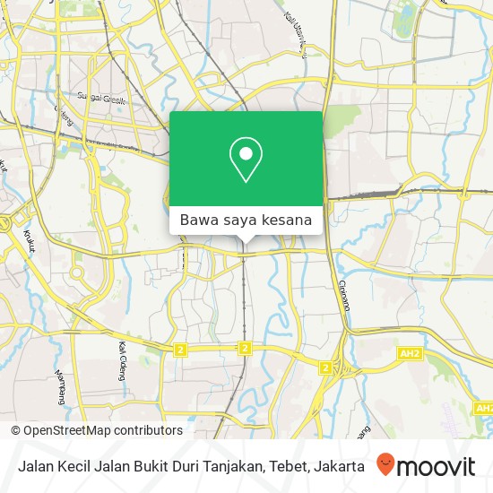 Peta Jalan Kecil Jalan Bukit Duri Tanjakan, Tebet