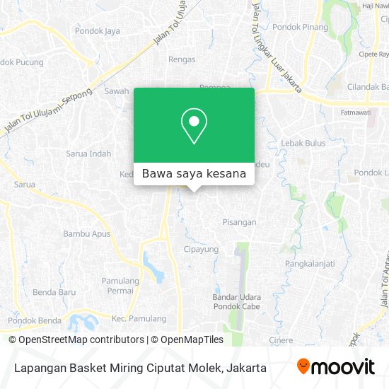 Peta Lapangan Basket Miring Ciputat Molek