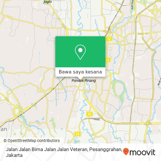 Peta Jalan Jalan Bima Jalan Jalan Veteran, Pesanggrahan