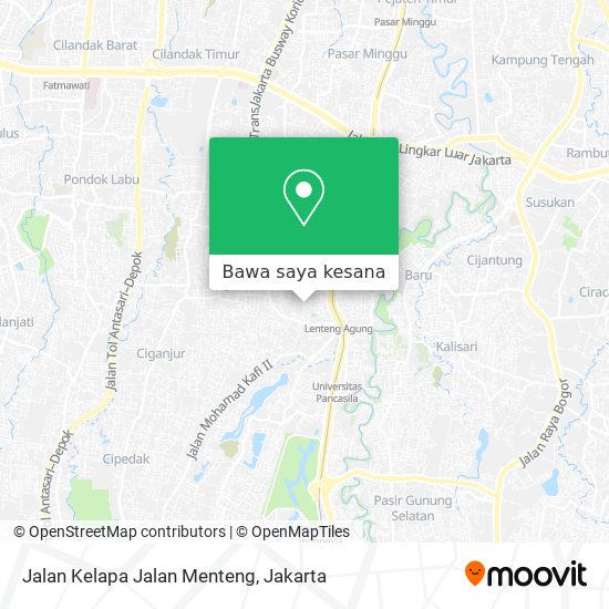 Peta Jalan Kelapa Jalan Menteng