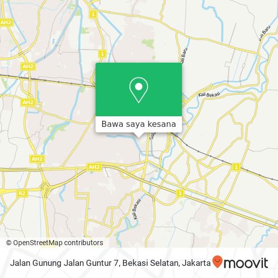 Peta Jalan Gunung Jalan Guntur 7, Bekasi Selatan