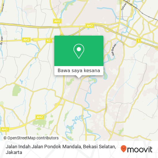 Peta Jalan Indah Jalan Pondok Mandala, Bekasi Selatan