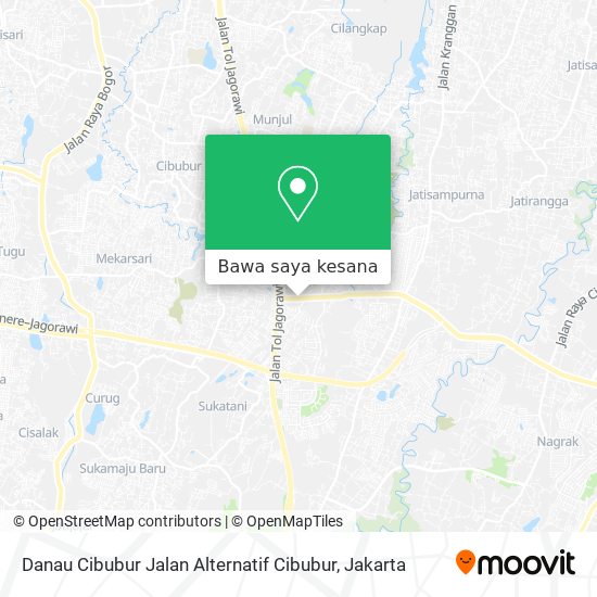 Peta Danau Cibubur Jalan Alternatif Cibubur
