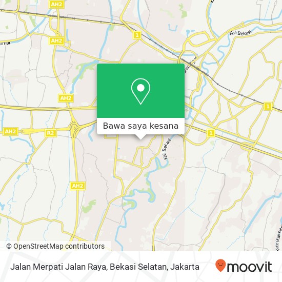 Peta Jalan Merpati Jalan Raya, Bekasi Selatan