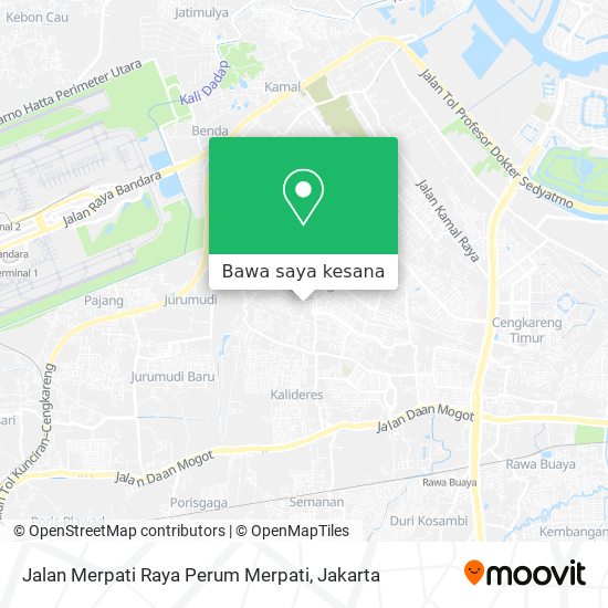 Peta Jalan Merpati Raya Perum Merpati