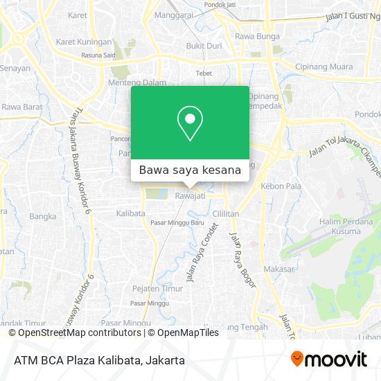 Peta ATM BCA Plaza Kalibata