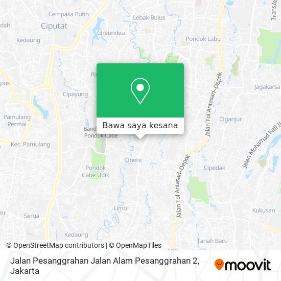 Peta Jalan Pesanggrahan Jalan Alam Pesanggrahan 2