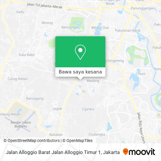 Peta Jalan Alloggio Barat Jalan Alloggio Timur 1