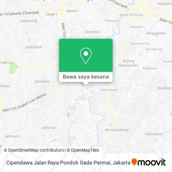 Peta Cipendawa Jalan Raya Pondok Gede Permai