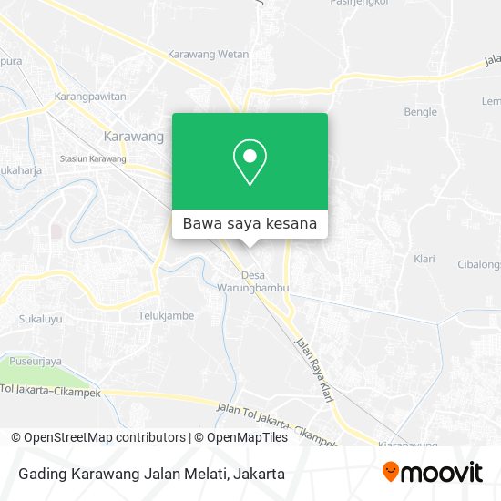 Peta Gading Karawang Jalan Melati