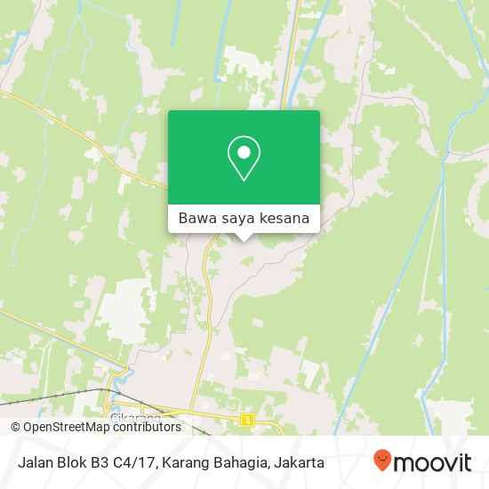 Peta Jalan Blok B3 C4 / 17, Karang Bahagia