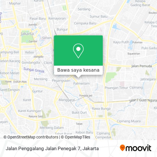 Peta Jalan Penggalang Jalan Penegak 7