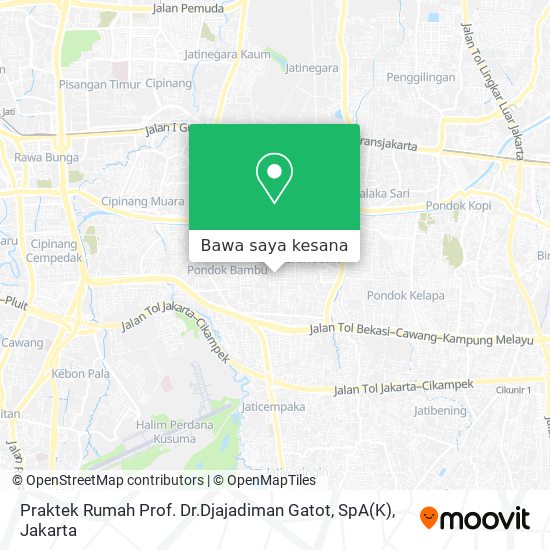Peta Praktek Rumah Prof. Dr.Djajadiman Gatot, SpA(K)