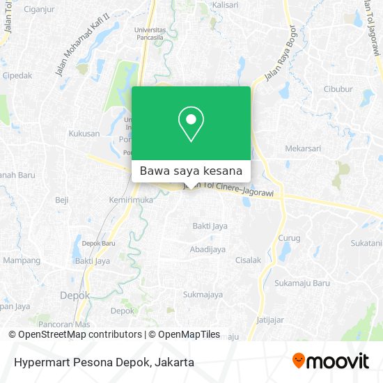 Peta Hypermart Pesona Depok