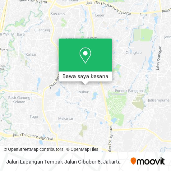 Peta Jalan Lapangan Tembak Jalan Cibubur 8