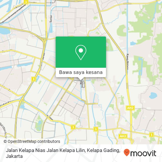 Peta Jalan Kelapa Nias Jalan Kelapa Lilin, Kelapa Gading