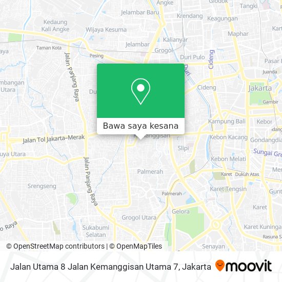 Peta Jalan Utama 8 Jalan Kemanggisan Utama 7